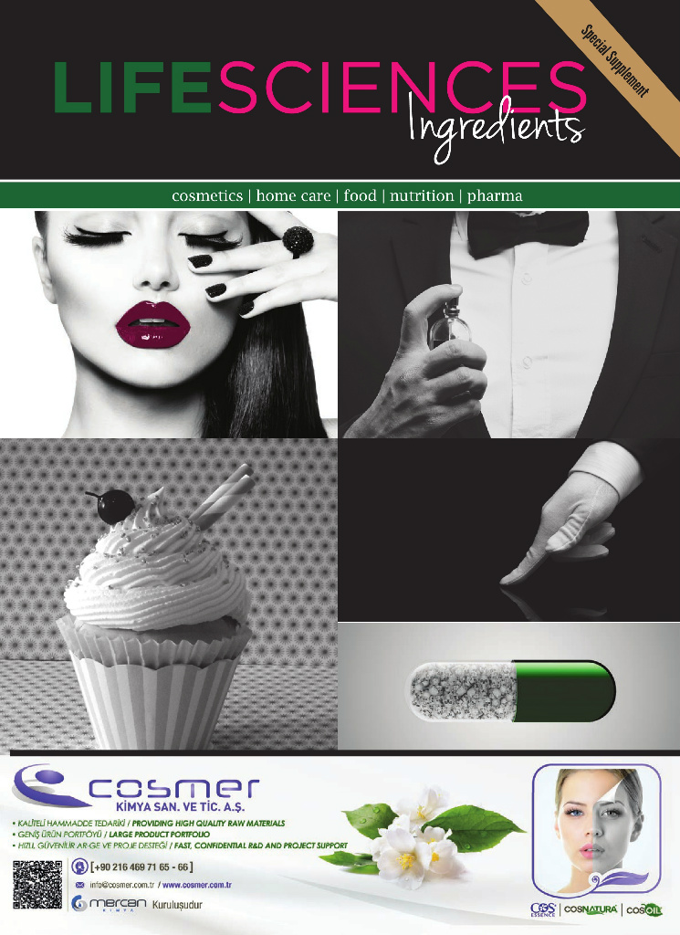 Life Sciences Ingredients Sayı 1 · Eylül/Ekim/Kasım/Aralık 2017
